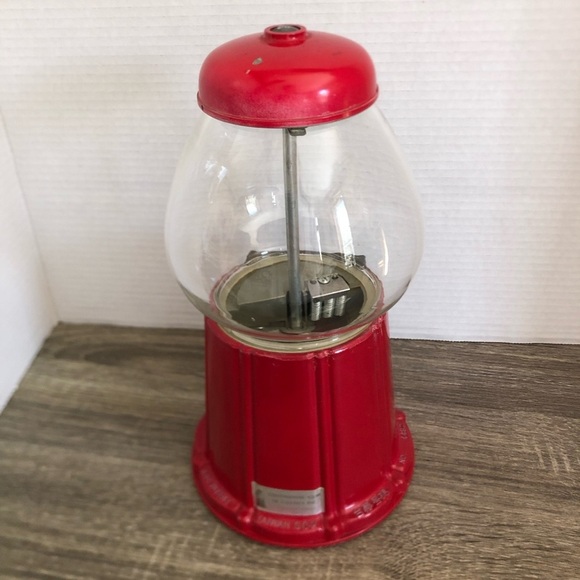 80s Fire Engine Red Continental Gum Gumball Machine - Picture 5 of 14